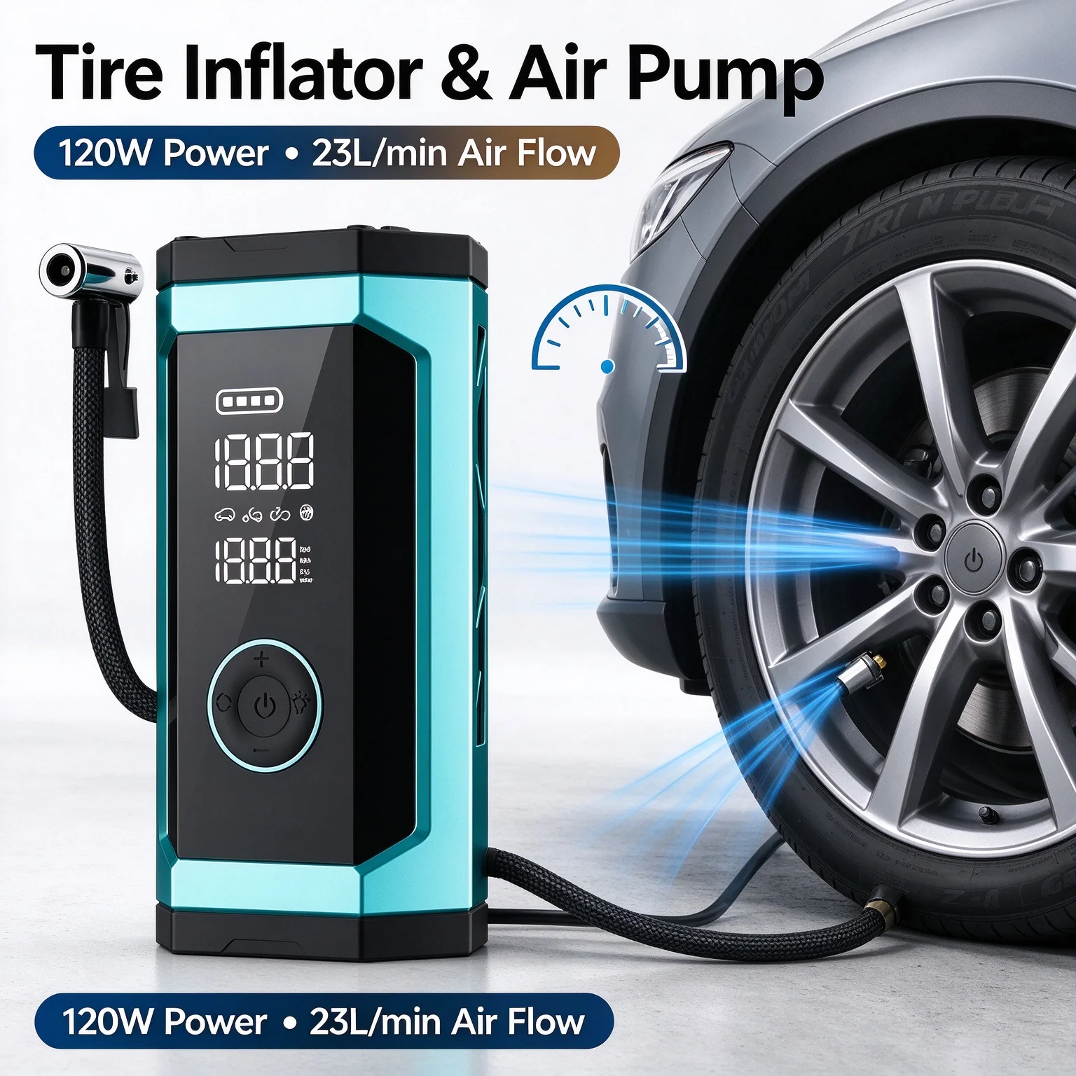 12v Automotive Battery Charger Auto Portable Car Battery Starter Power Bank Emergency Starter Inflator Air Pump Starting Device