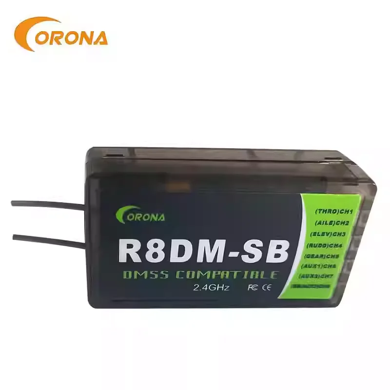 جهاز استقبال CORONA R8DM-SB 2.4 جيجا هرتز DMSS S.BUS HV 8 قنوات متوافق مع جهاز التحكم عن بعد JR XG7 XG8 XG14
