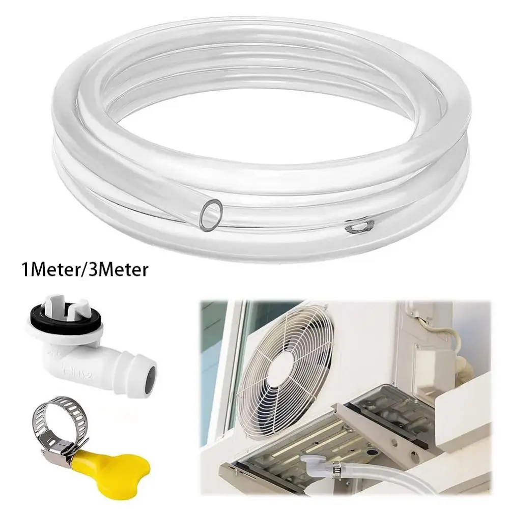 

1Set Pipe Drain Kit Air Conditioner Drain Hose 1Meter/2Meters ABS Extension Hose Connector Home Improvement Split Casement