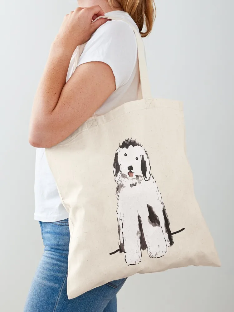 Old English Sheepdog Tote Bag Women's beach bags tote bag men Customizable tote bag