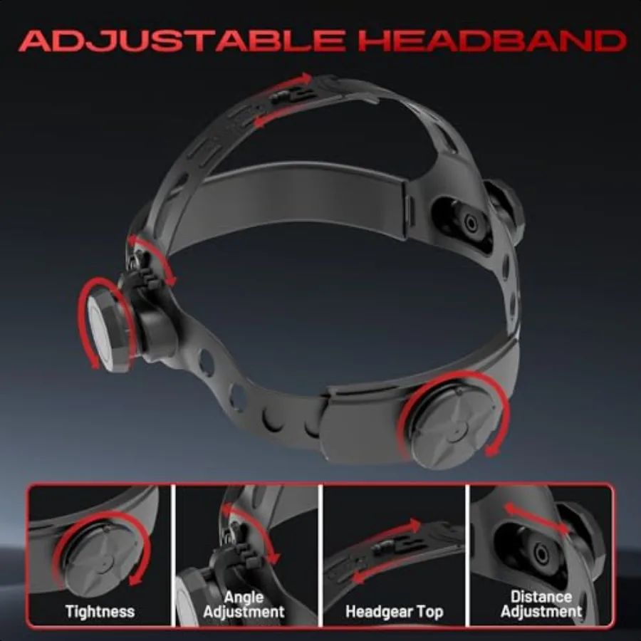 VILSIN True Color Auto Darkening Welding Helmet With Flames Welding Mask Large View Wide View Welding Hood With 2 Arc SensorWid