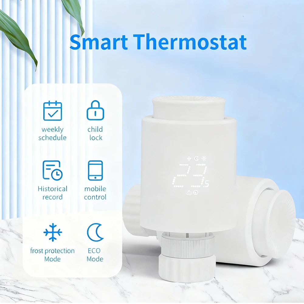 

Tuya ZigBee Thermostat Radiator Actuator TRV Thermostat Valve Smart Life Remote Control Supports Alexa And Google Home Assistant