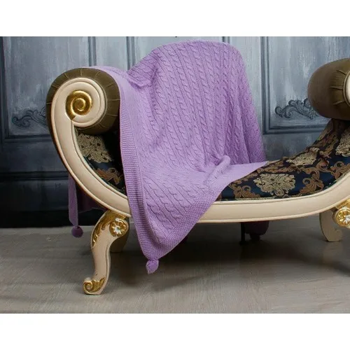 Dolce Mariee Knitwear Sofa Throw Lilac