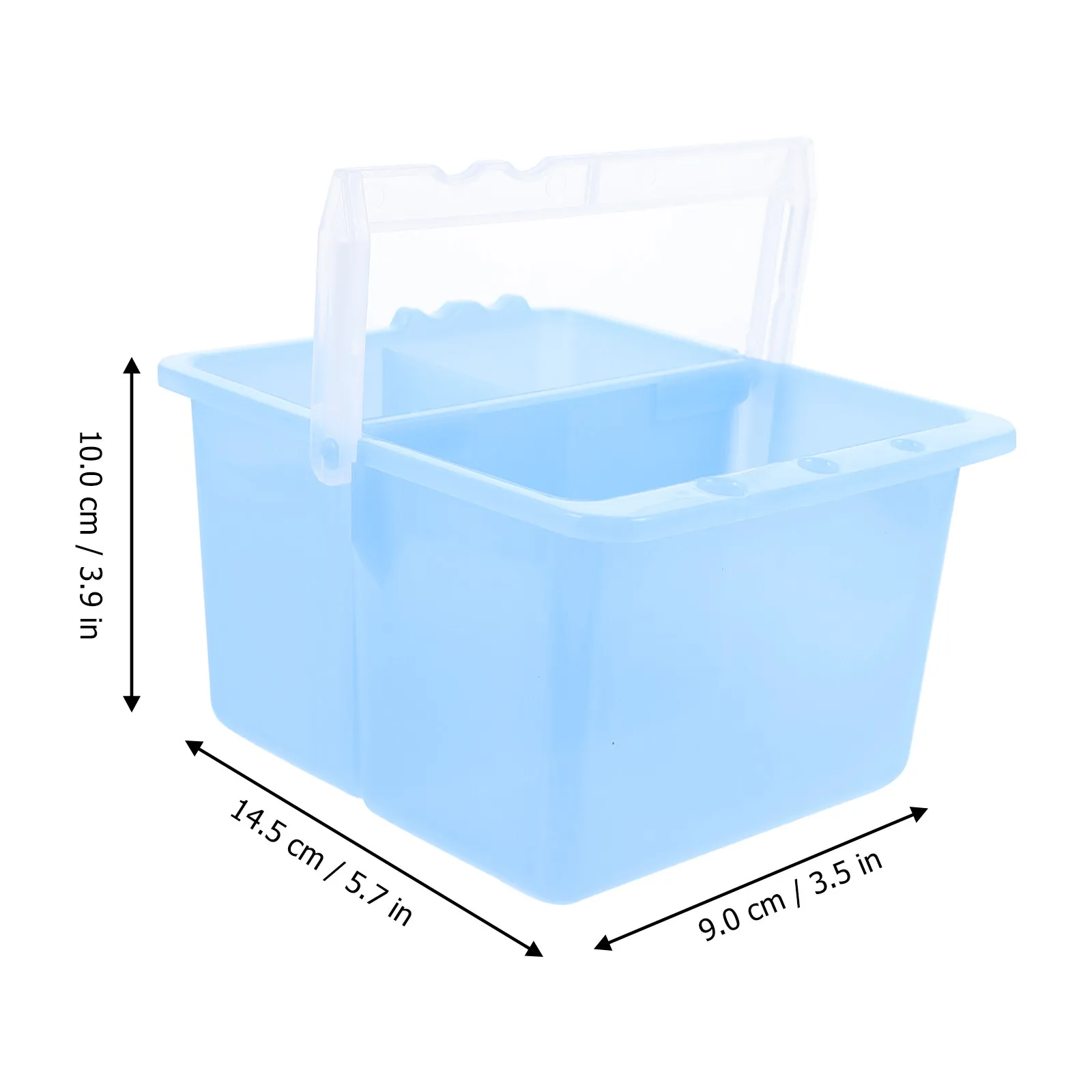 2Pcs Plastic Paint Brush Cleaner Basin Set Multifunctional Brush Washing Bucket with Handle for Artists Kids Painters Mixing