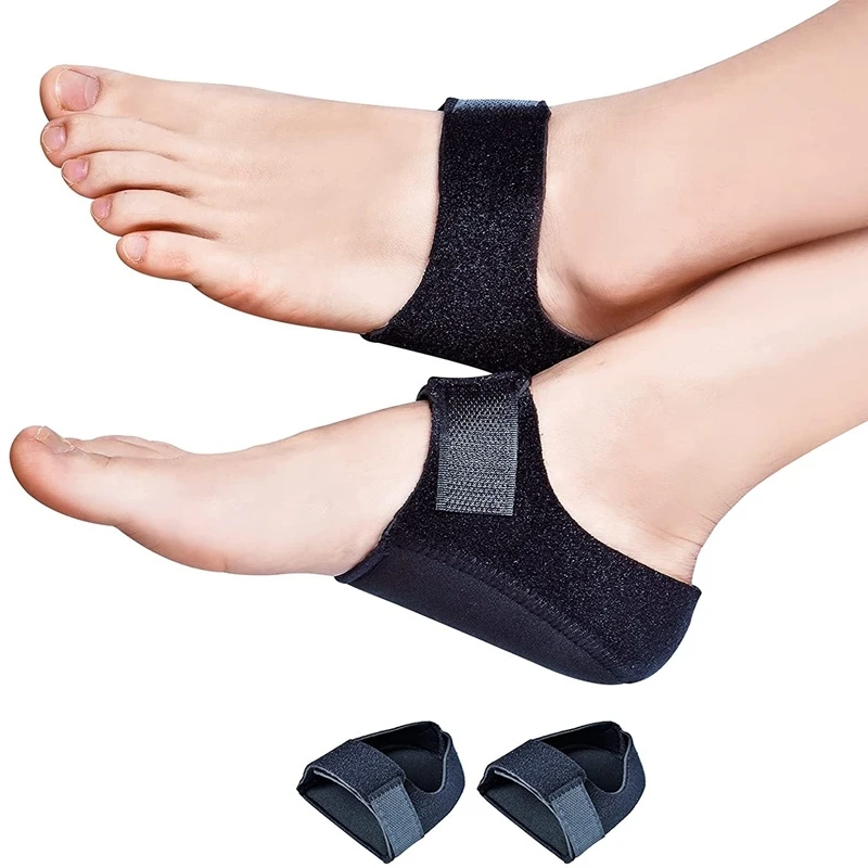 Plantar Fasciitis Heel Cups Heel Pain Protectors Heel Sleeves Pads Support for Heel Pain Heel Spur Cracked for Women Men Cushion