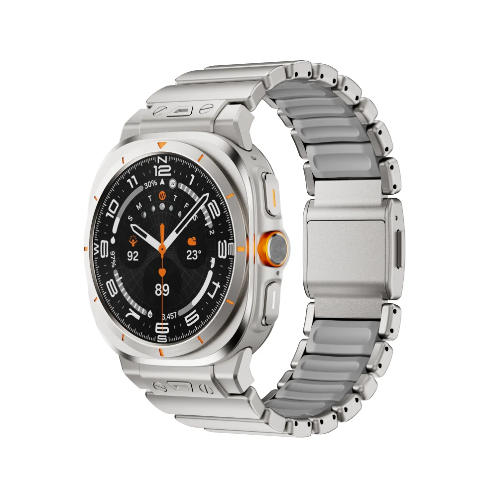 Luxuriöses Titan-Metallarmband für Samsung Galaxy Watch Ultra 2 2025 2024 47mm Magnetisches Silikon-Armband Herren Business-Accessoires – Detail 16