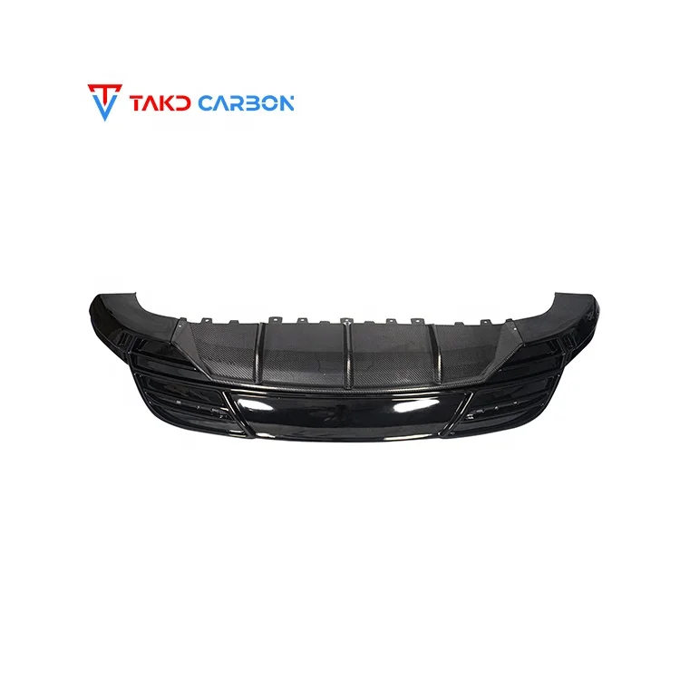 

TAKD Brand universal rear spoilers Car Auto Accessories Dry Carbon Fiber+ABS Rear Bumper Diffuser Lip For Model Y