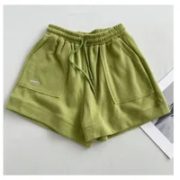 Women's comfortable loose wide-legged drawstring A pants Slim Waist Slim fit casual home versatile sports shorts 4