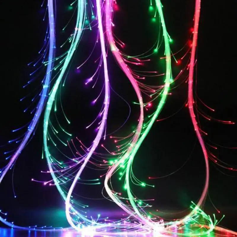 Frusta in fibra ottica rotante a 360 gradi Light Up Dance Rave accessori batteria riutilizzabile per fruste da ballo per Festival di musica