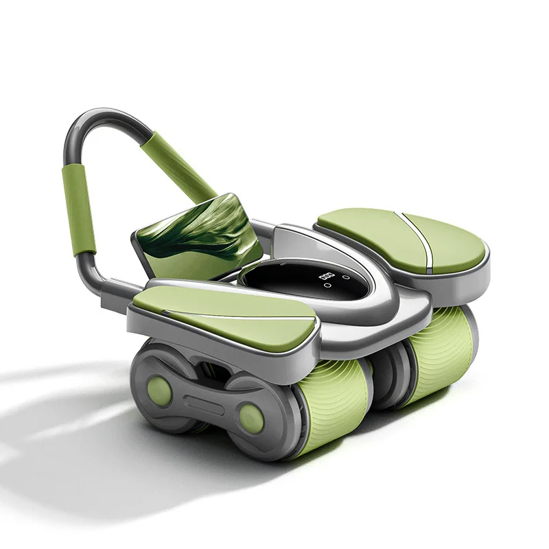 

Advanced version of four-wheel four-elbow support abdominal wheel timing, counting, calorie abdominal wheel