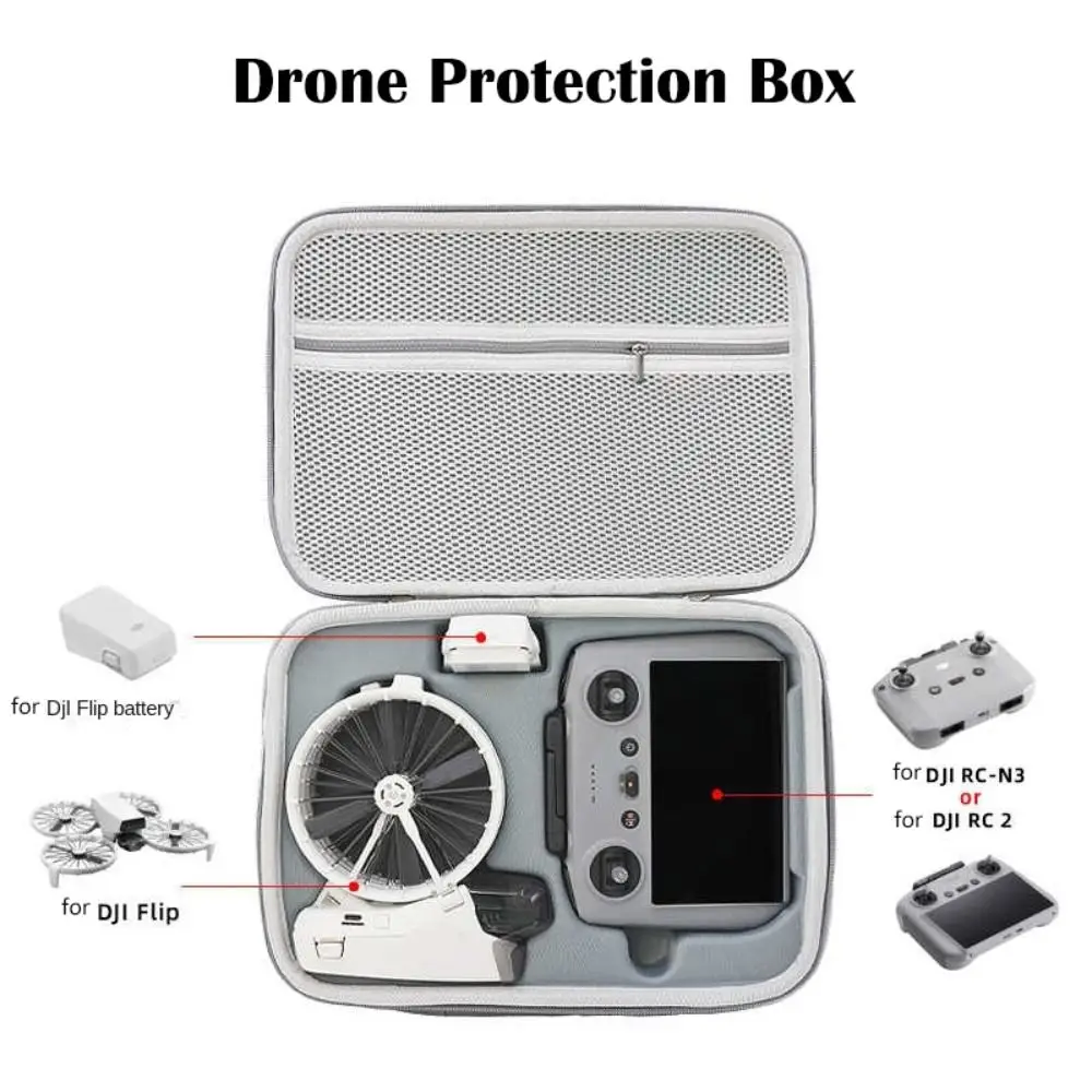 Borsa portaoggetti portatile per drone con tracolla Borsa a tracolla in PU Scatola di protezione per drone antiurto resistente all'abrasione per DJI Flip