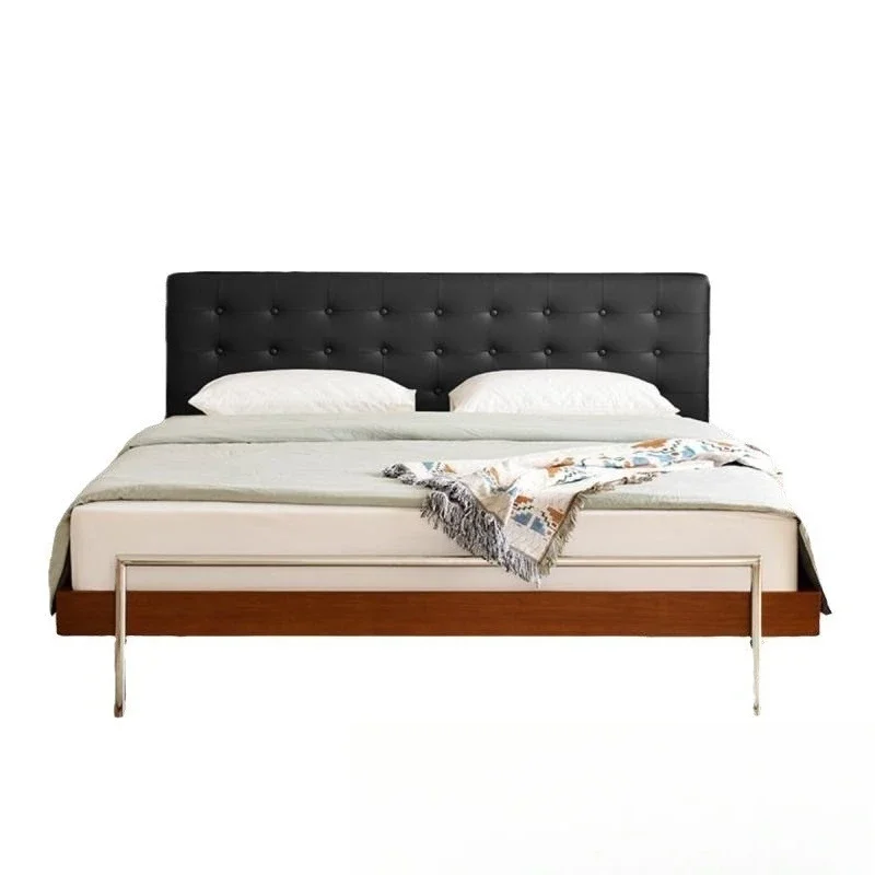 

All solid wood medium and ancient style master bedroom soft bag bed 1.8 meters