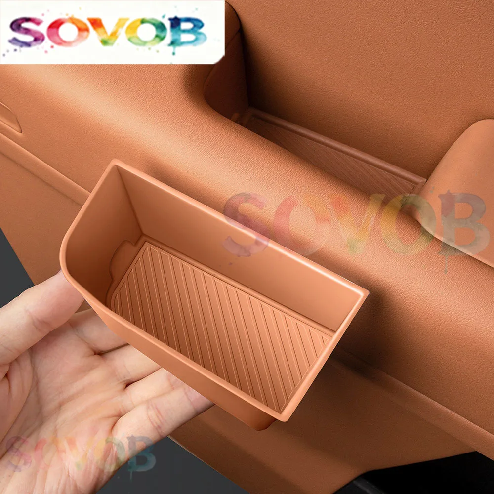 4 Pcs Door Handle Storage Box Automotive Modification Parts For Chery iCAR V27 Original Car Color Silicone Pad