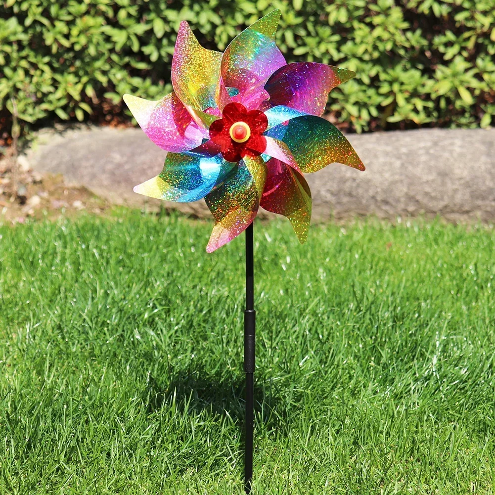 4 pezzi mulino a vento per uccelli girandola riflettente protezione per uccelli deterrente per piccioni protezione da giardino forniture per decorazioni da giardino primaverili ﻿