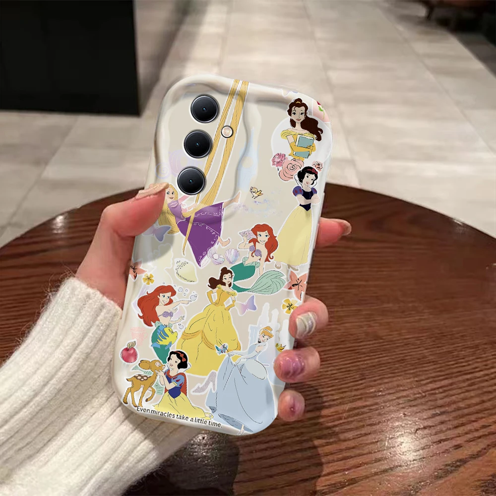 Coque de téléphone à motif de vague 3D pour OPPO Realme, étui drôle, blanche neige, mignon, modèles 12, 11, 10, 9, 8, 7, 7i, 6, 5 Pro Plus, C67, C55, C31, C35, C11, C12, C15, C20, C21Y