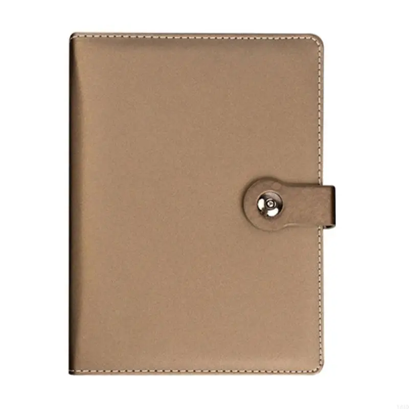 Y8AD 6 колец Binder Binder Leather Notebbook 160 страниц шириной.