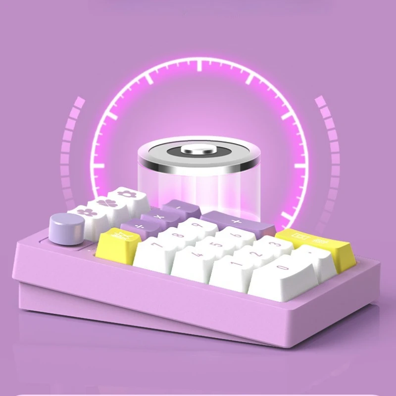 LOBO K20 Mini Keyboard Wireless 3Modes Hot Swap QMK VIA Custom Gasket Knob Number Keyboard Office Financial Accounting PC Gifts