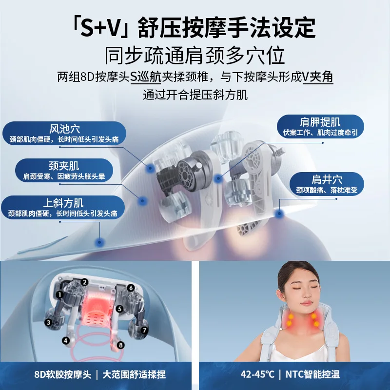 جهاز تدليك صغير جديد للكتف والرقبة لعام 2025، جهاز تدليك الخصر والظهر على الكتف والعمود الفقري العنقي
