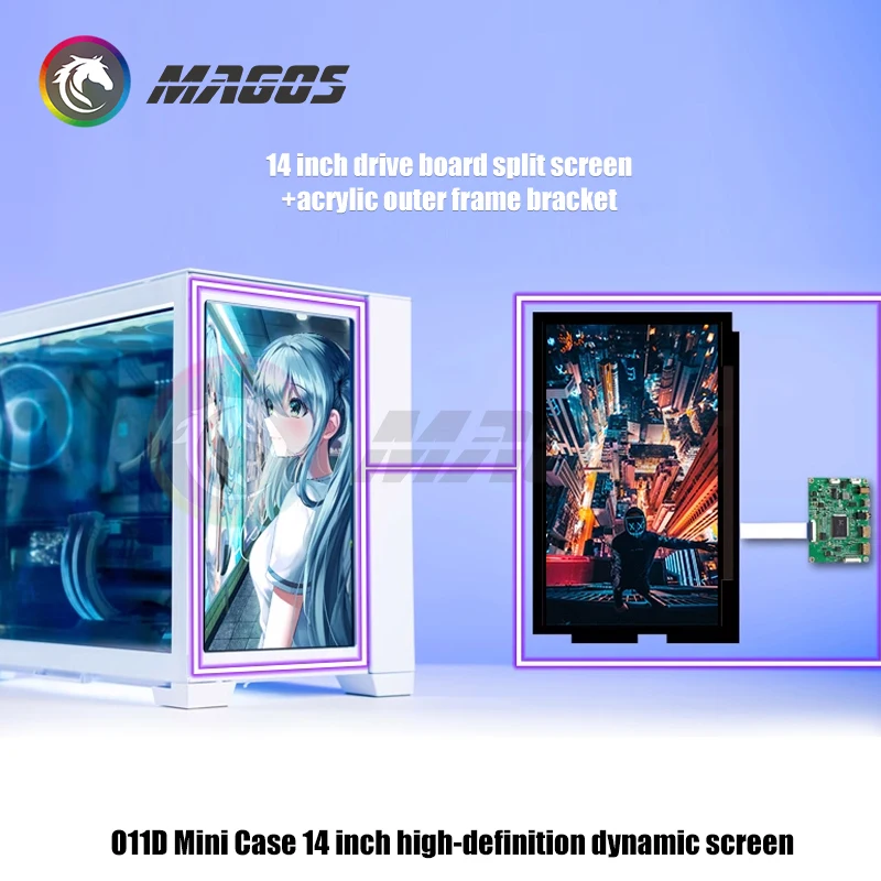 Imagem -05 - Mini Dynamic Display Screen Painel Lateral Monitor Ips Case Lian li Parte Mod Monitoramento Aida64 60hz 1080p O11d