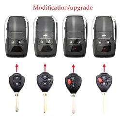 New Car Key Shell Modified Flip Folding Remote Key Case Shell for Toyota RAV4 Wish Camry Hiac Corolla Hilux Fortuner Yaris 2014