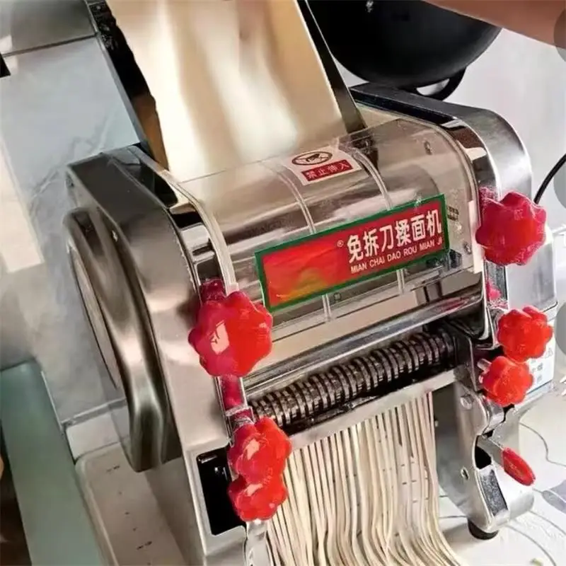 Electric Dough Press Commercial Dough Machine Stainless Steel Dumpling Wrapper Machine Noodle Maker Automatic