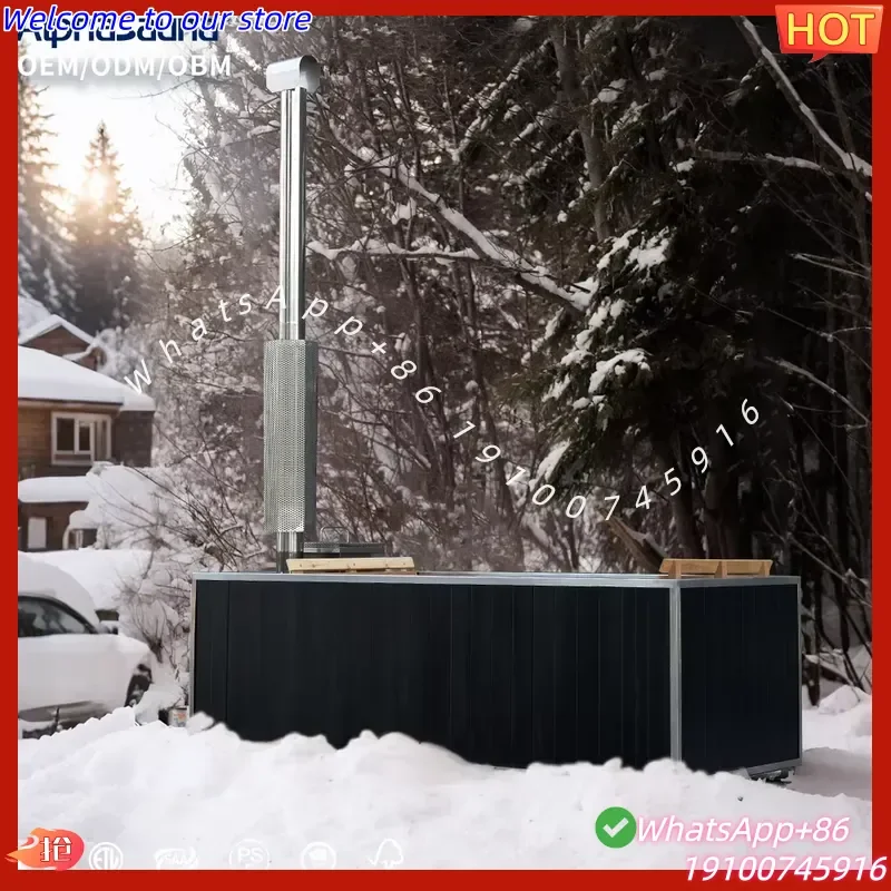 2026Hot Wood-fired Hot Tub Soak-series Home Wood-burning Hot Tub Wooden Outdoor Spa Tubs 6 Persons