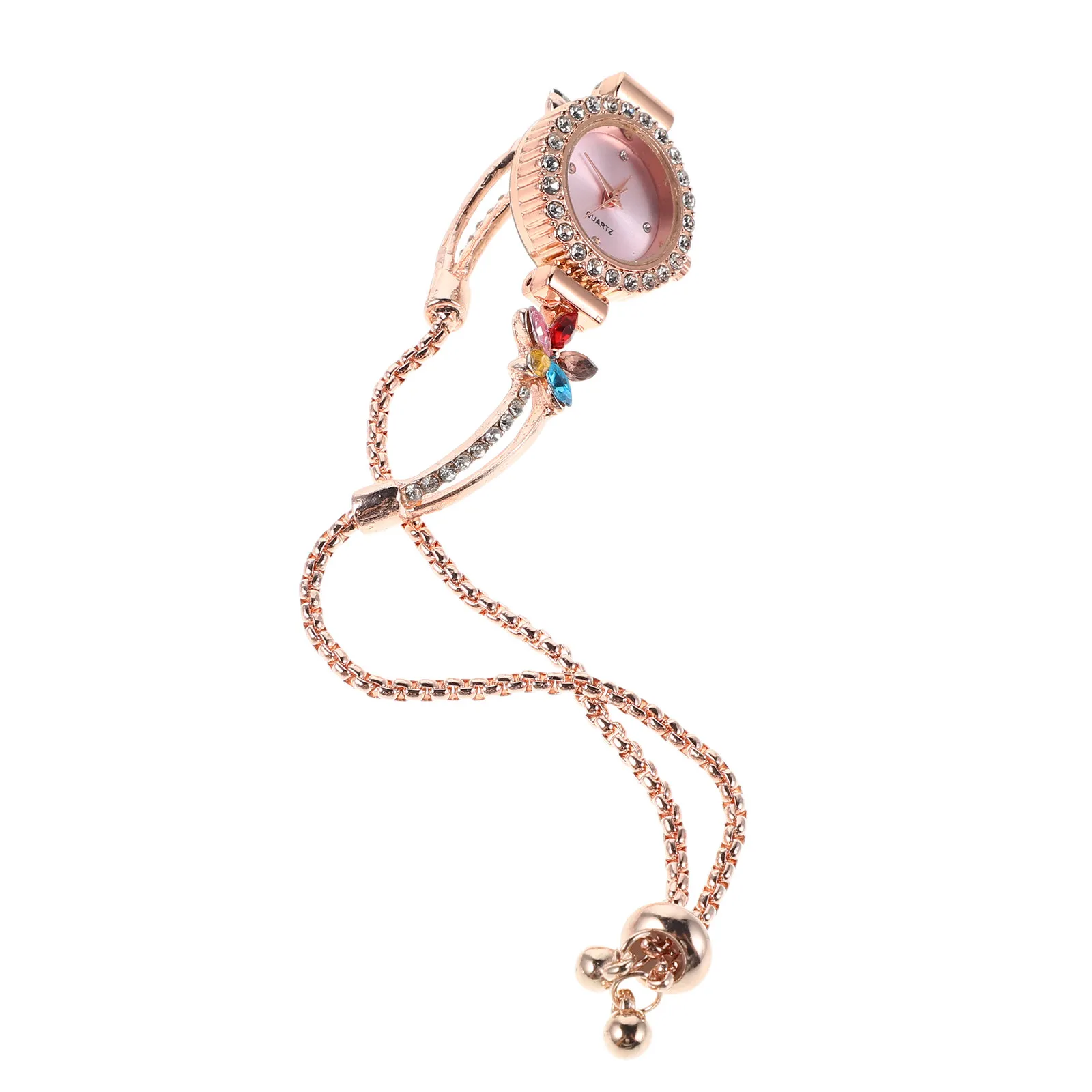 Quartz Bracelet Watch For Holiday Party Outfit Watch For Women Women's Crystal Floral Fashion Dress Elegant Lightweight