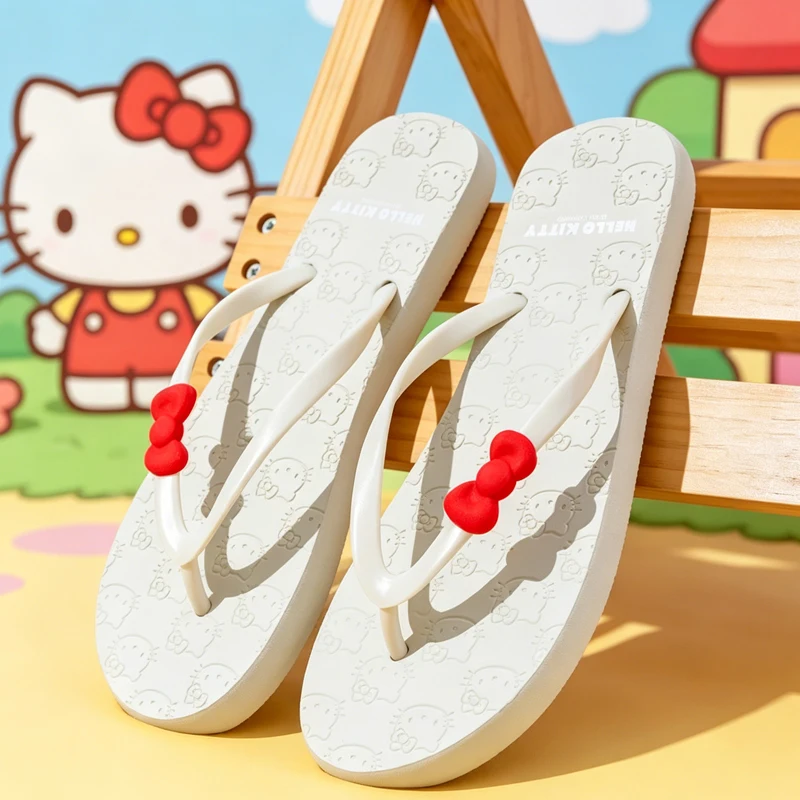 

Hellokittys Flip-Flops Fashion Home Indoor Outdoor Beach Sanrios House Slippers Anime Figure Sweet Fashion Kawaii Cartoon