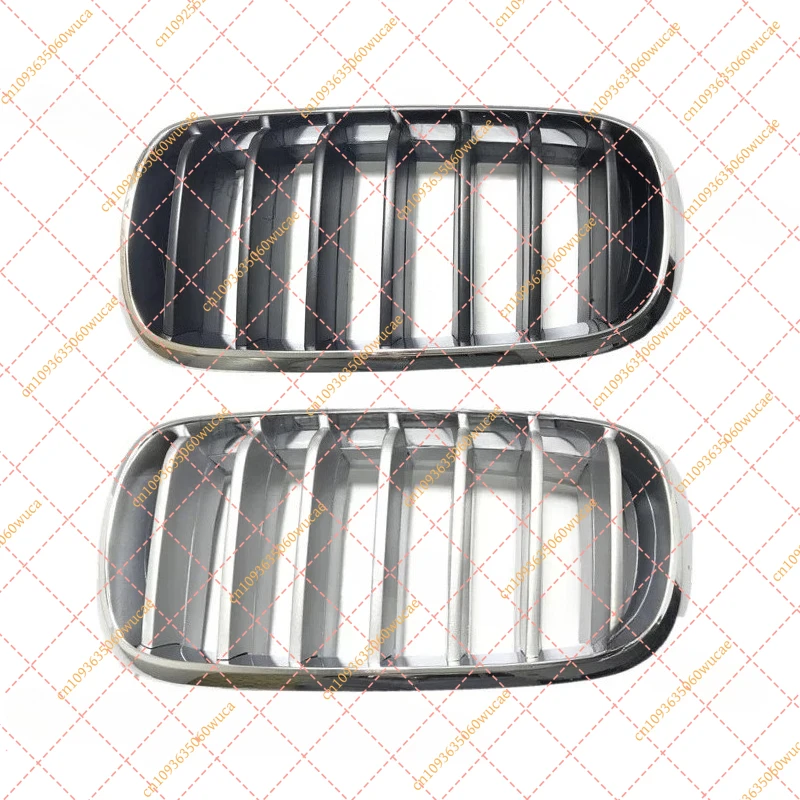 

2014-2018 for BMW X5 F15 X6 F16 X5M Chrome Silver Kidney Grille