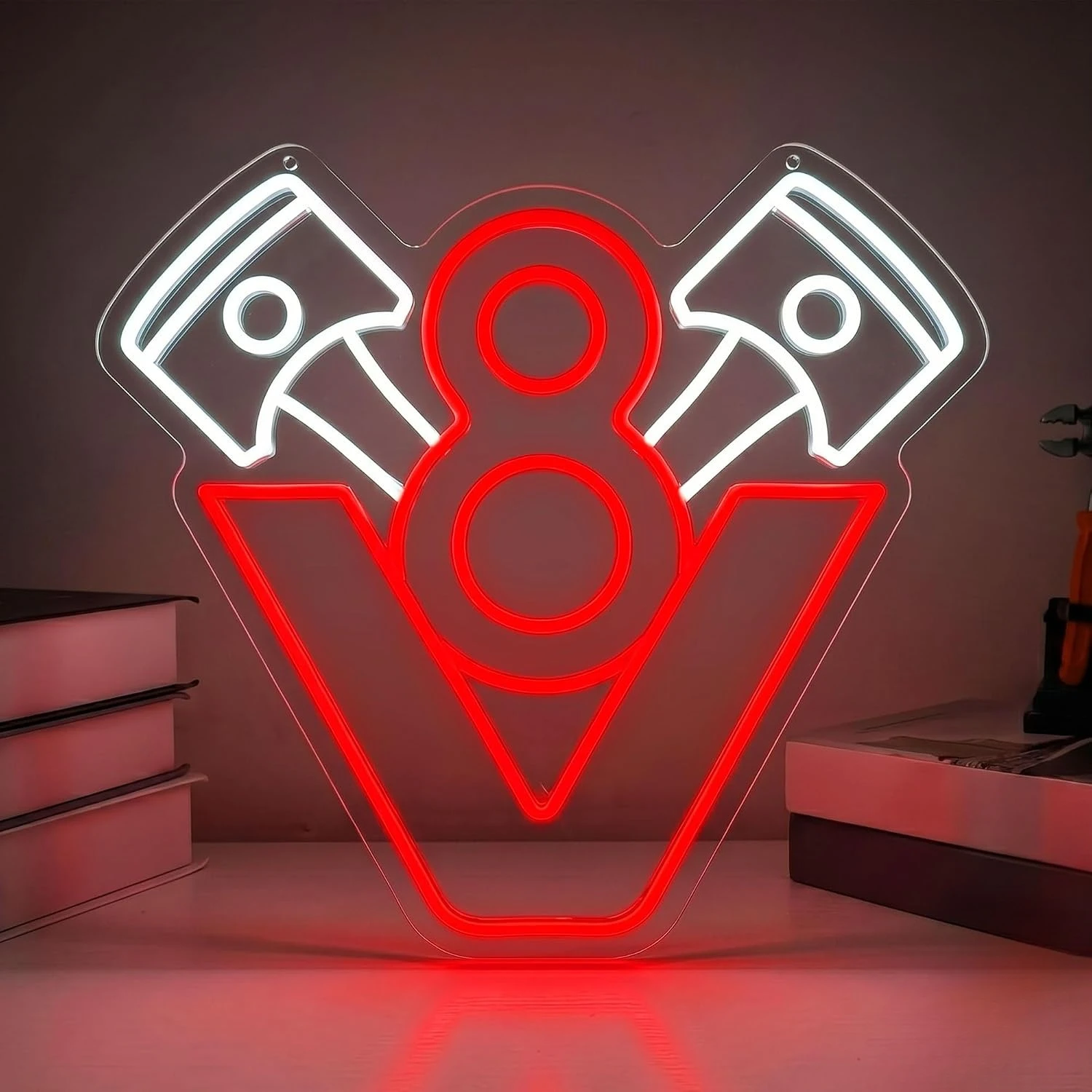 V8 Motor Neon Tabela LED Neon  - Garage Lighting Decor incelemesi ve fiyatı