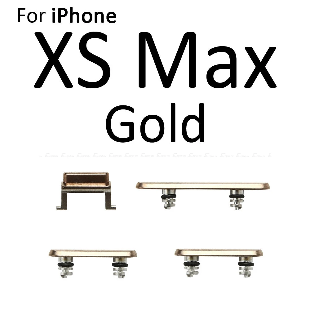 Side Button For iPhone X XR XS Max Power On Off Lock Volume Switch Button Mute Silent Key Set