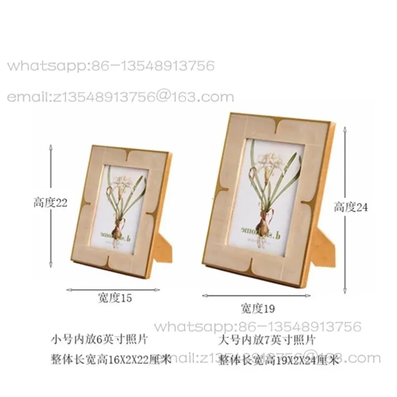 European and American Light Luxury Villa Living Room Study Wine Cabinet Soft Decoration Ornament  Imported French Photo Frame