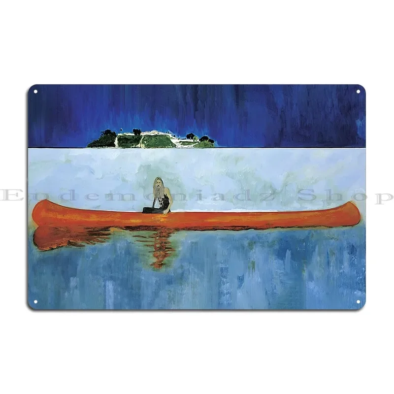 Peter Doig Boat Metal Plaque Classic Printing Club Party Cinema Bar Tin Sign Poster