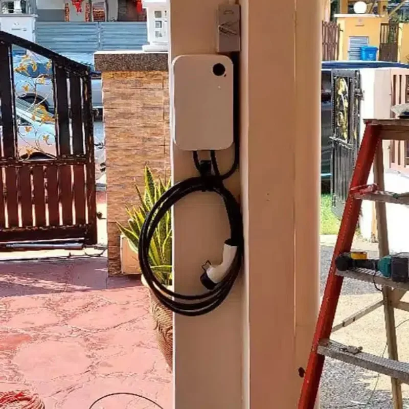 New 7-22kW Wall-Mounted EV Car Charger 1/3Phase 16-32A APP OCPP 4G Type 1/2 CE Electric Vehicle Charging Station
