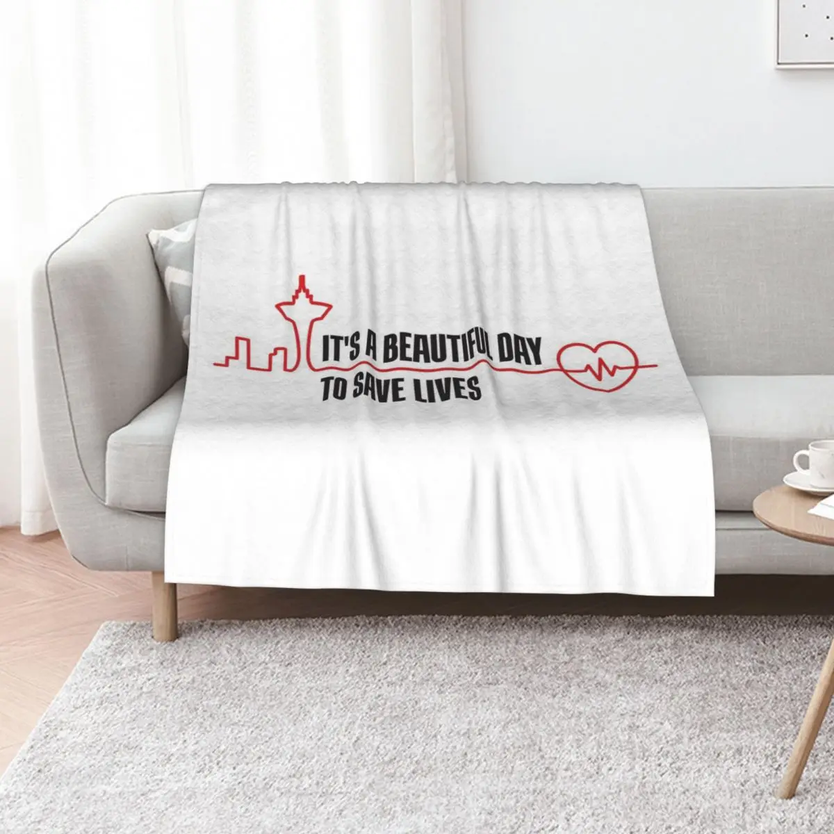 Ita??s a Beautiful Day to Save Lives Throw Blanket Luxury Throw Furrys Thermal For Sofa Thin Moving Blankets