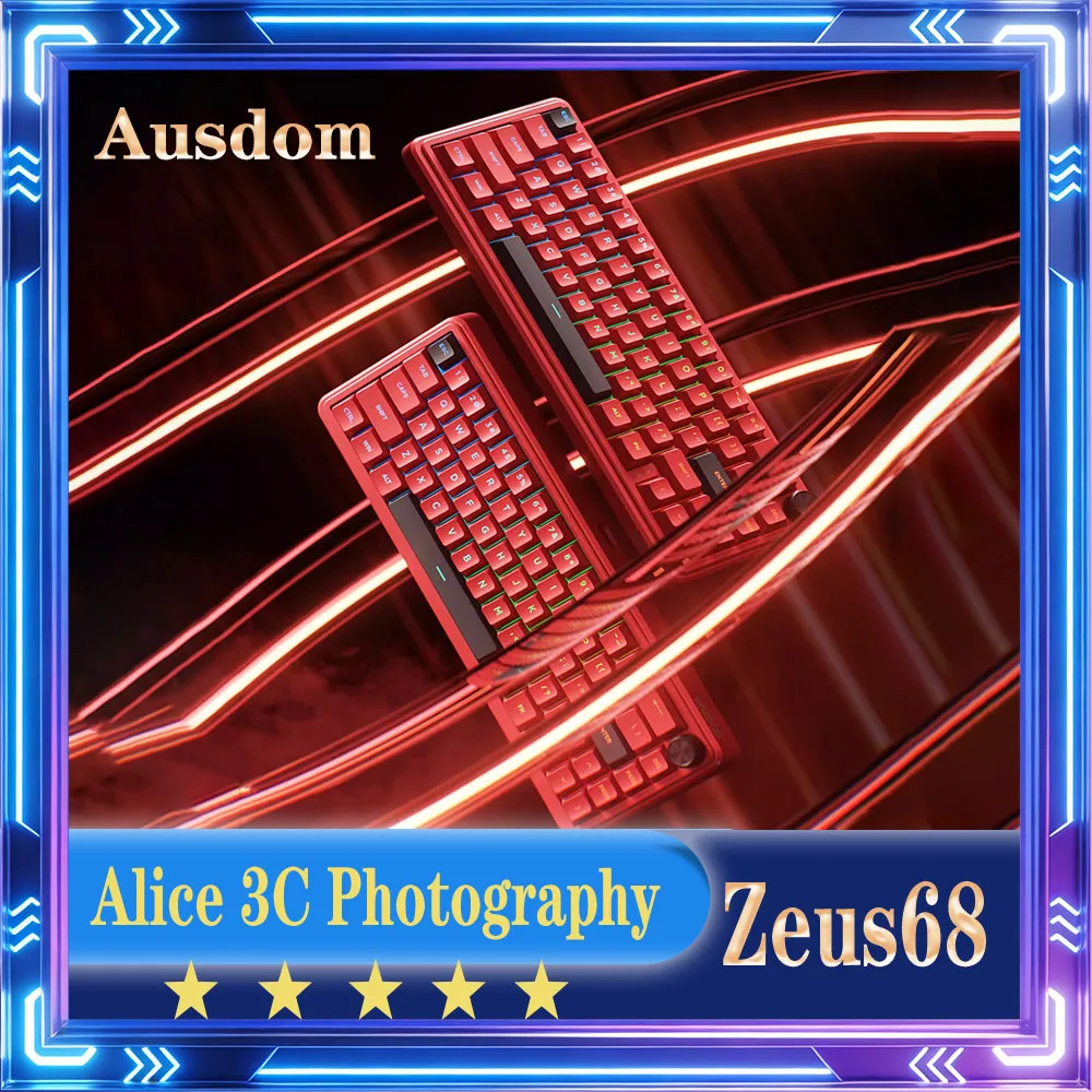 

Ausdom Zeus68 Magnetic Switch Mechanical Keyboard Hot Swap RT0.005mm 8K 0.1 Low Latency Gaming Keyboard RGB PC Gamer Accessorie