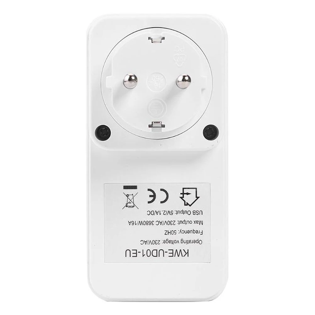 

1pc Usb Charging Outlet Auto Shut Off Timer Ul Safety Rated Energy Saving Countdown Socket Fire Resistant Wall Plug For Phone