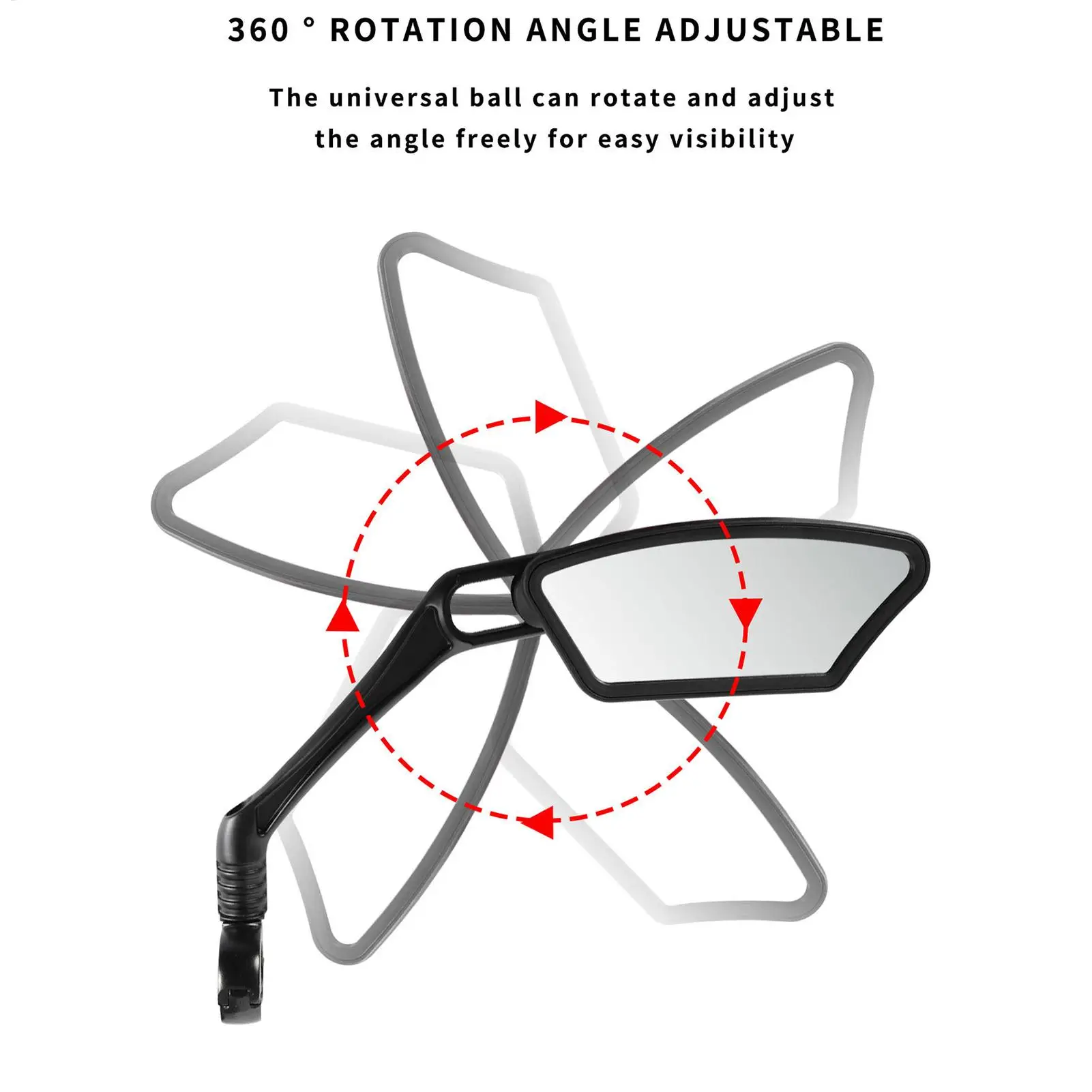 Bike Mirror Universal Adjustable Rotatable Scratch-Resistant Road Bike Handlebar Reflection Glass For Road Trail Mountain City