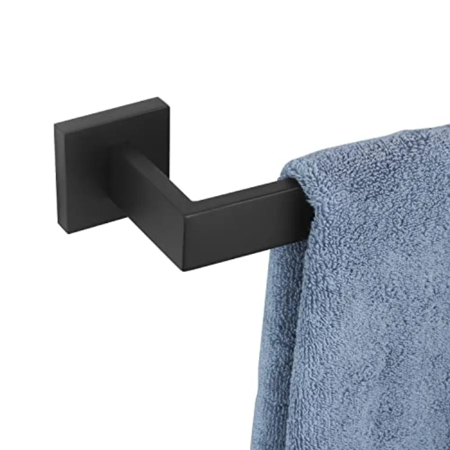 

12-Inch Single Towel Bar Bathroom Kitchen Towel Holder Wall Mounted SUS304 Stainless Steel Towel Rack Matte Black B4003BK-L12
