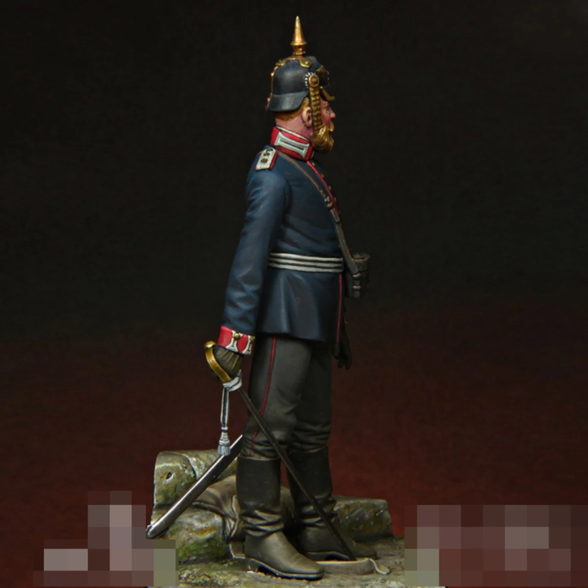 1/24 Resin figure unpainted model Kit, military theme Prussian Infantry Guard, unassembled and unpainted GK