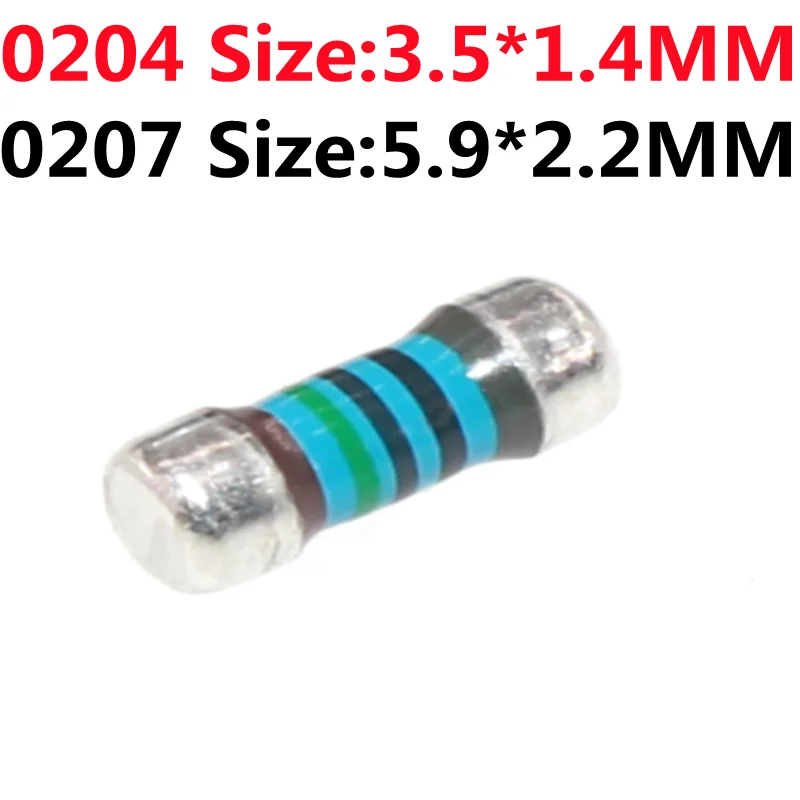 50PCS 0204 0207 Cylindrical  Resistor 1R 2R 4.7R 10R 47R 100R 220R 330R 1K 2.2K 4.7K 10K 15K 33K 47K 100K