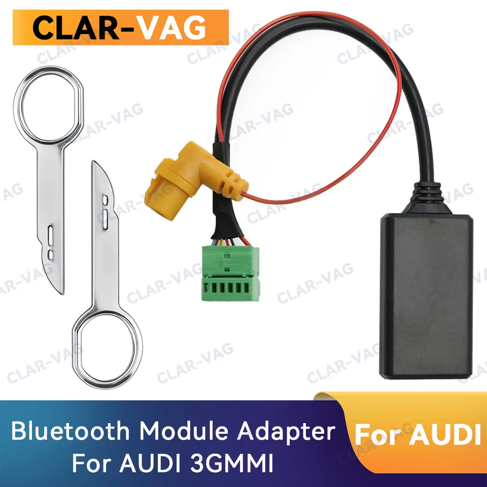 Car MMI 3G AMI Audio Cable MMI 12Pin Bluetooth 5.0 AUX Cable Adapter Wireless Audio Input Replace for Audi A4 A6 Q5 Q7 A5 S5