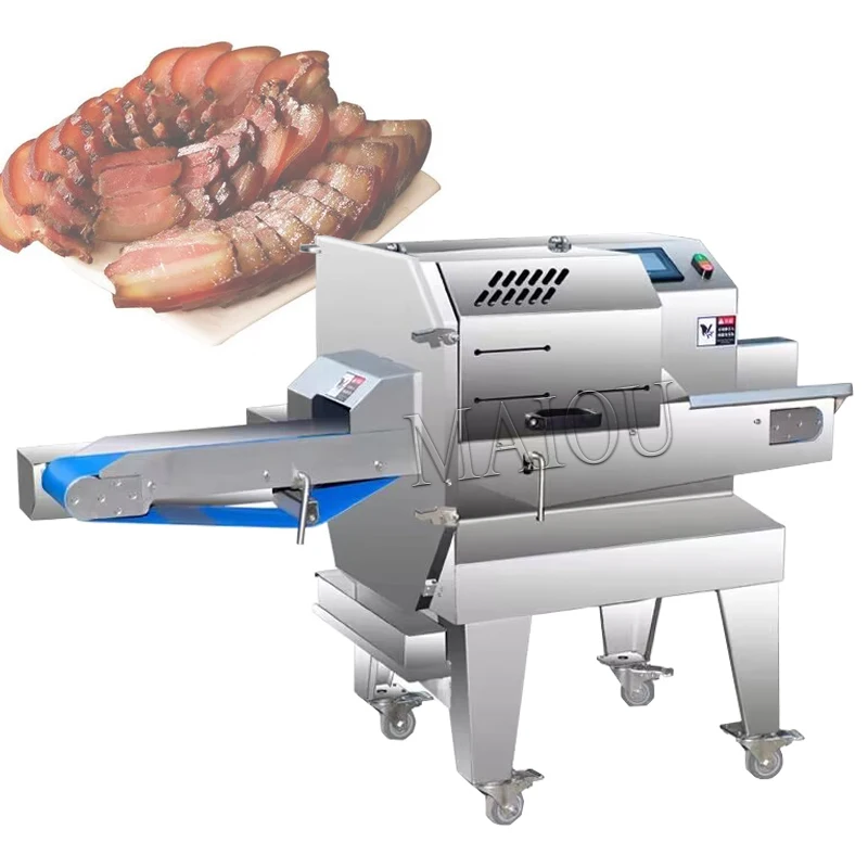 Full-automatic cooked meat slicer Commercial pork sausage marinated beef and mutton cooked food cooked pork slicer