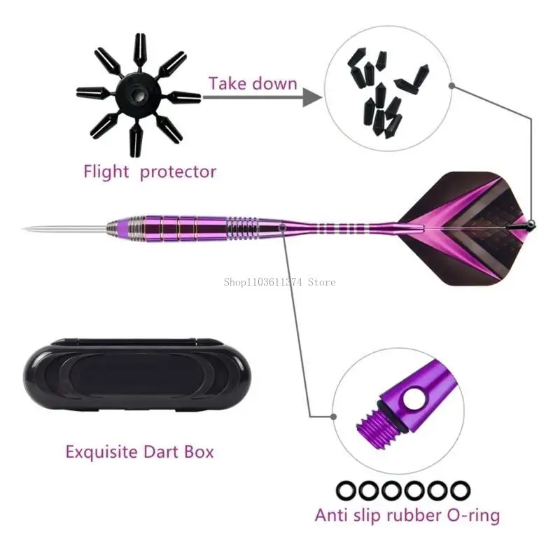 

3PCS/PACK 22G Стальные наконечники устанавливает стандартный полет PET, алюминиевые дротики стальной наконечник с ящиком для для