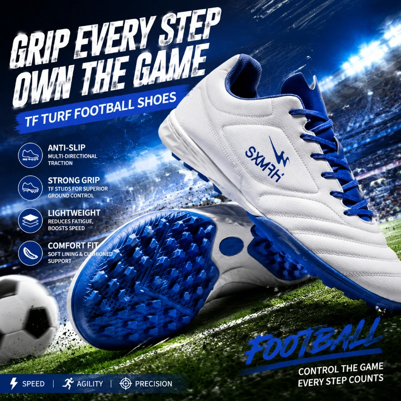 Double Star TF Turf Soccer Shoes TF Studs Football Boots Non-Slip Breathable Lightweight Cushion Sport Training Shoes
