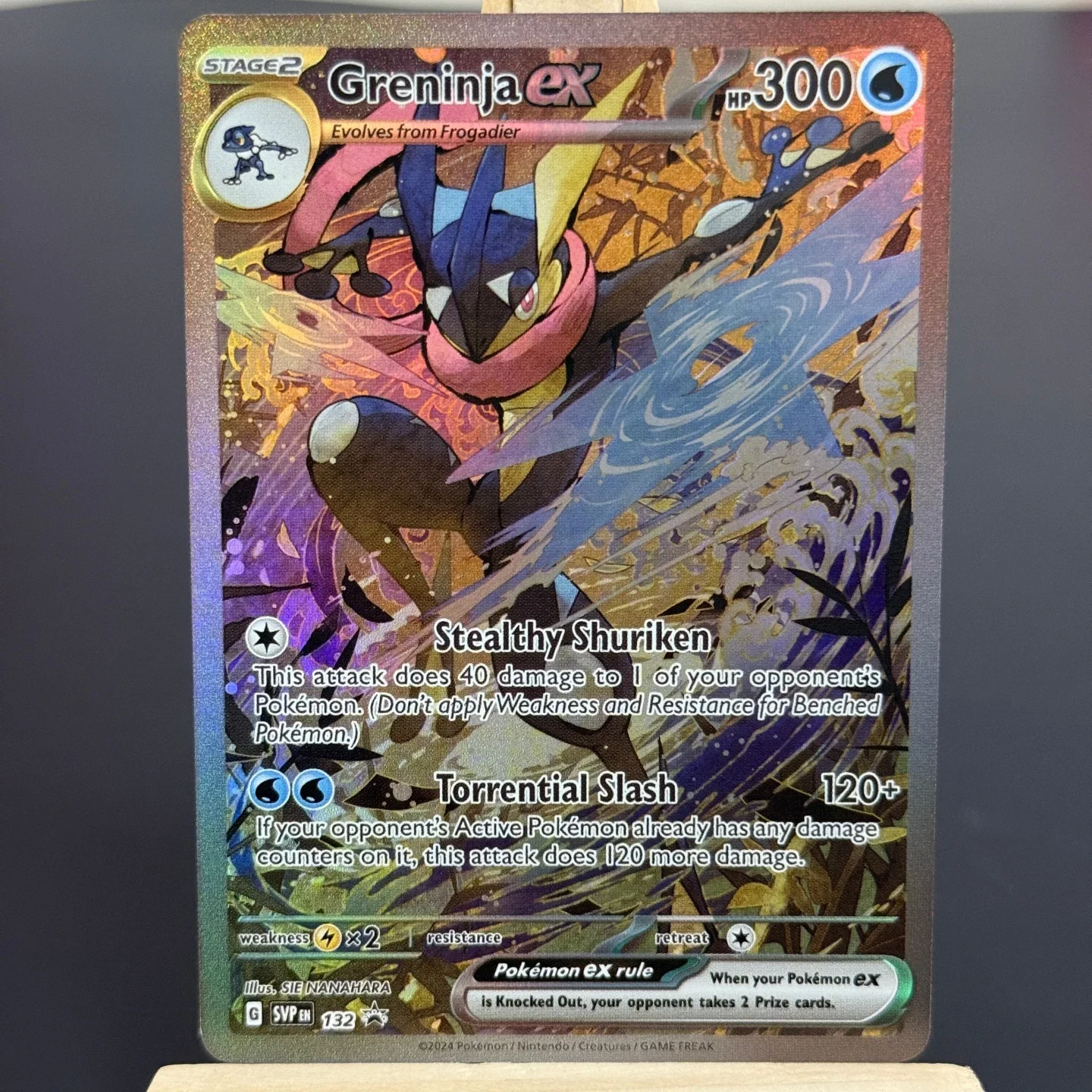 TCG English Greninja ex Collectible Card Scarlet & Violet Promo Cards #132 Foil Card Diy Proxy