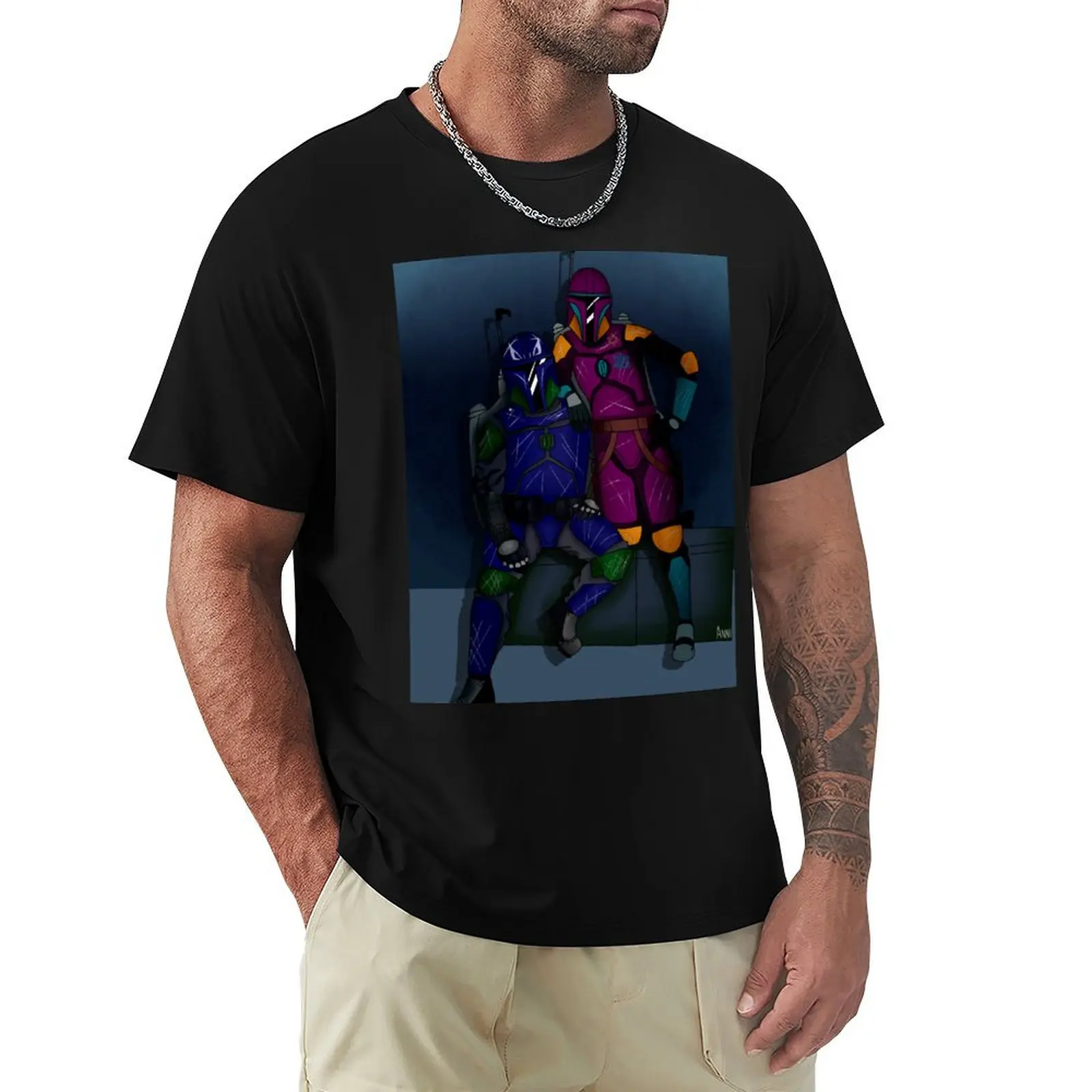 Kyra and Andrew Mando'a T-Shirt cotton t shirt man T-Shirt
