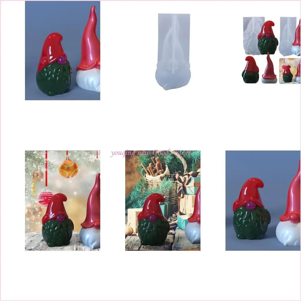 

57QA Santa Decoration Mold Aroma Plaster Silicone Mold Handicrafts Soap Casting Mold DIY Crafts Jewelry Mold