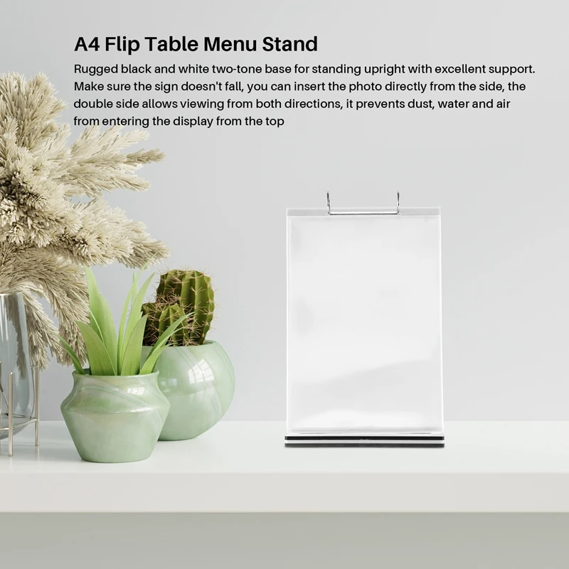 ABXH A4 Многосторонняя откидная подставка для карточек со съемной этикеткой, держатель для бизнес-менеджей