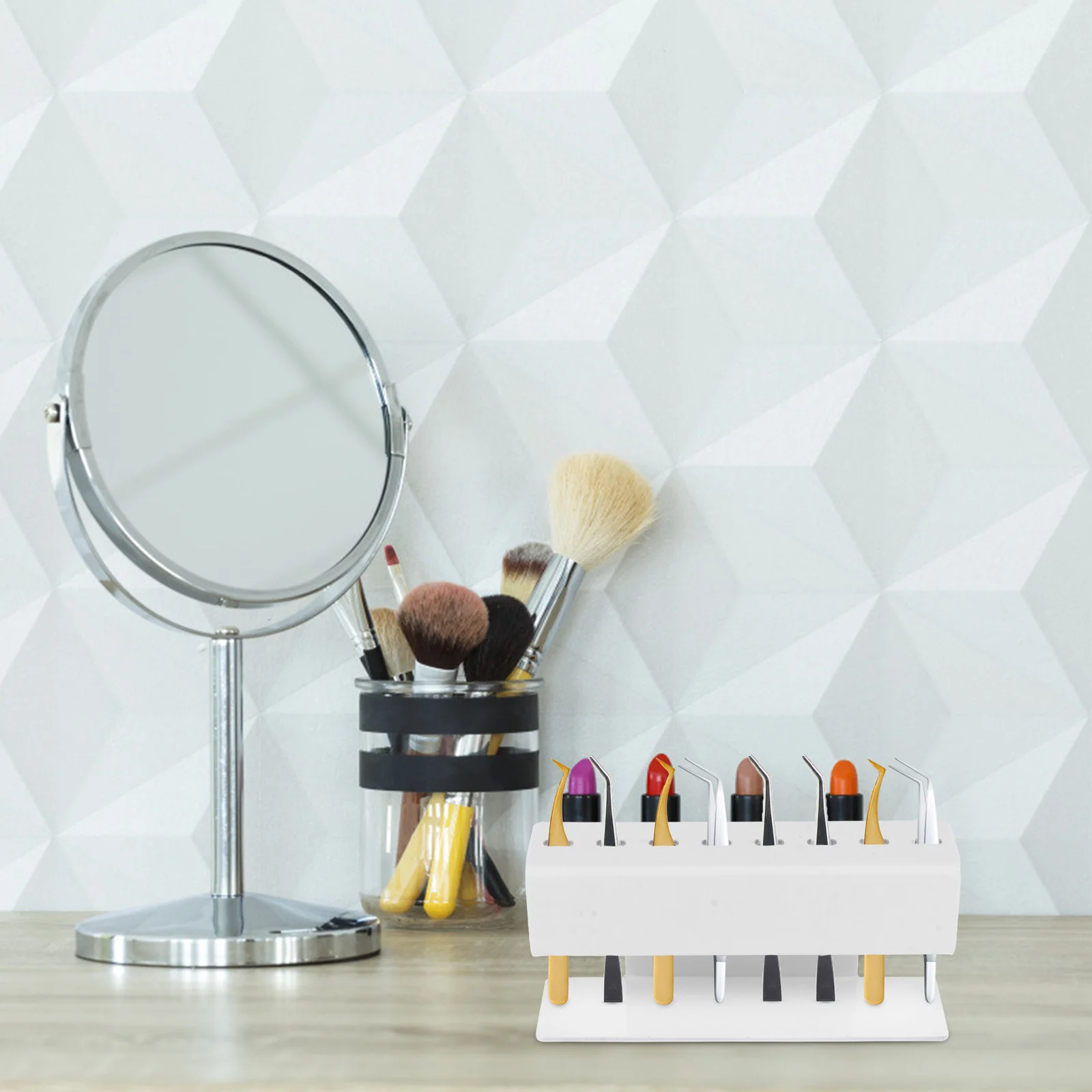 Wimperverlenging Pincet Houder Acryl Displaystandaard 8 Posities Duurzame Make-up Organisator Wimper Gereedschap Opbergplank